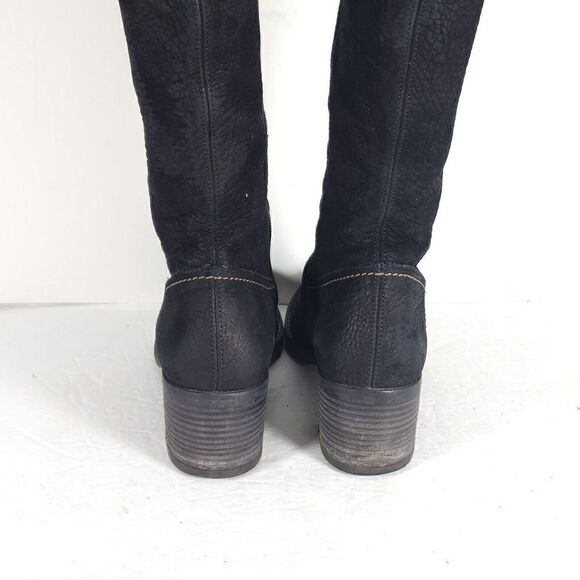 Paul Green Women’s Kendra US8 UK5,5 Knee High Buckle Leather Black Riding Boots - Picture 10 of 12